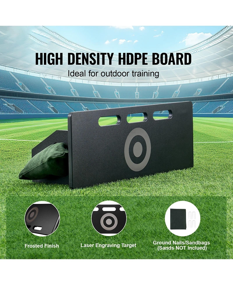 Hongge 32 x 12 in Foldable Hdpe Soccer Kickback Rebound Board