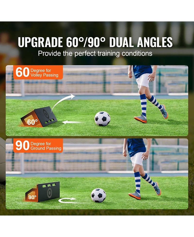 Hongge 32 x 12 in Foldable Hdpe Soccer Kickback Rebound Board