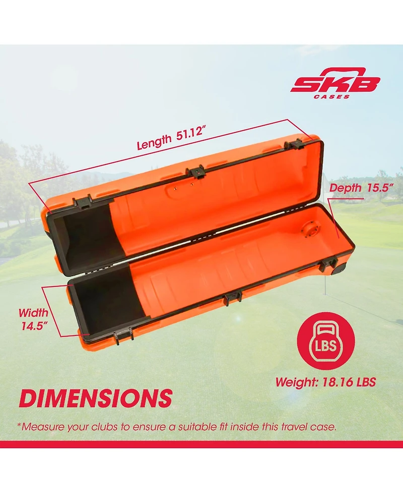 Skb Cases Ata Staff Pro Xl Hard Plastic Storage Cart Golf Travel Case