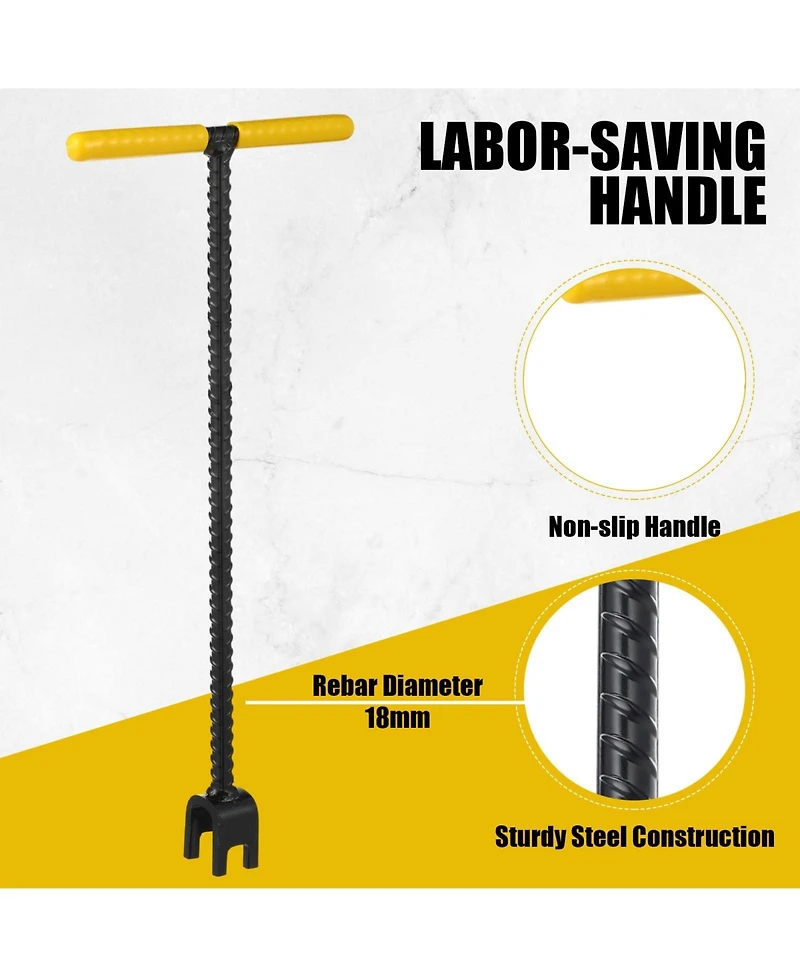 Xdovet Water Meter Key 17 Inch Steel Wrench T-handle 4-way Valve Tool