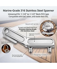 Xdovet Boat Gas Cap Key Marine Deck Fill Wrench