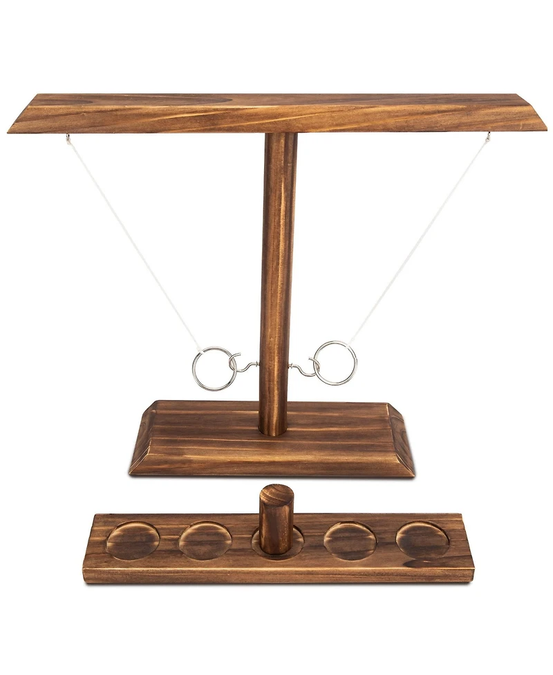 Aofar Ring Toss Game Wooden Hook Bar Party 15.7" X 13