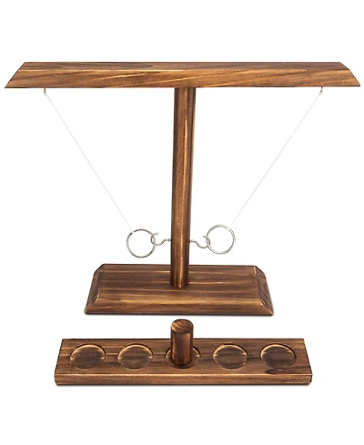 Aofar Ring Toss Game Wooden Hook Bar Party 15.7" X 13