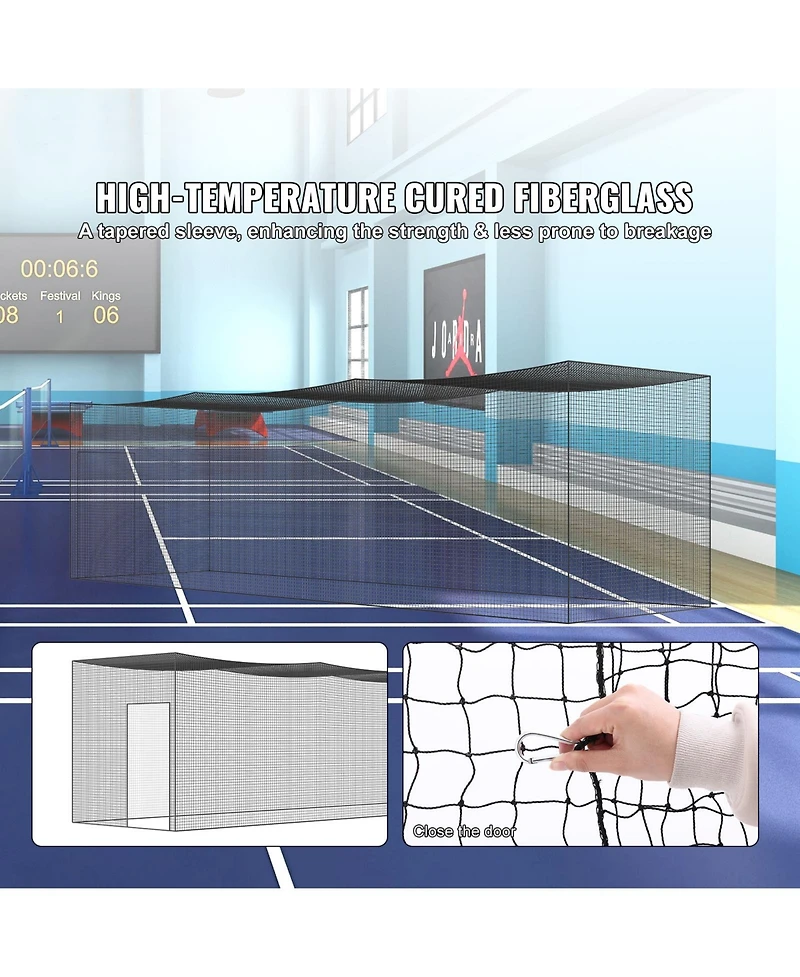 Hongge 35 ft Enclosed Baseball Batting Cage Net with Entry Door