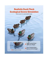 Hongge Realistic Weighted Keel Floating Duck Decoys 6-Pack for Hunting