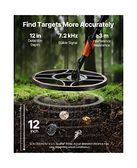 Hongge 12-Inch Search Coil Metal Detector for Gold Treasure Hunting