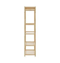 vidaXL Clothes Rack with Shelves 31.5"x15.7"x68.9" Bamboo