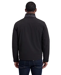 Calvin Klein Men's Sherpa Lined Softshell Stand Collar Jacket