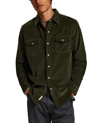 Weatherproof Vintage Men's Western Corduroy Long-Sleeve Shirt