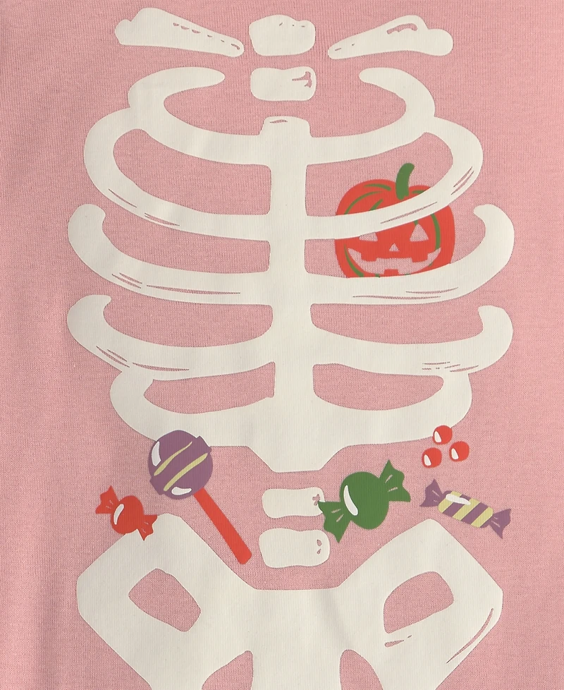 Carter's Baby Girls' Halloween Skeleton Cotton Snug-Fit Pajama, 2-Piece Set