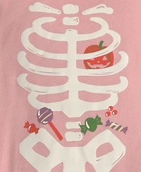 Carter's Baby Girls' Halloween Skeleton Cotton Snug-Fit Pajama, 2-Piece Set