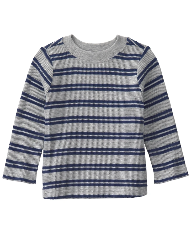 Carters Baby Boys' Striped Sports Thermal T-Shirt and Overall 2-Piece Set