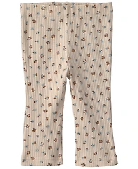 Carter's Baby Girls' Floral Print Ribbed Long-Sleeve Bodysuit and Pants, 2-Piece Set