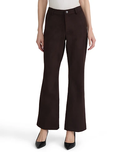 Jones New York Women's Ff Lexington Bootleg Bootcut Mid-Rise Scuba-Suede Pants