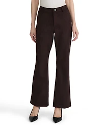 Jones New York Women's Ff Lexington Bootleg Bootcut Mid-Rise Scuba-Suede Pants