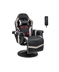 Sugift Massage Video Gaming Recliner Chair with Adjustable Height