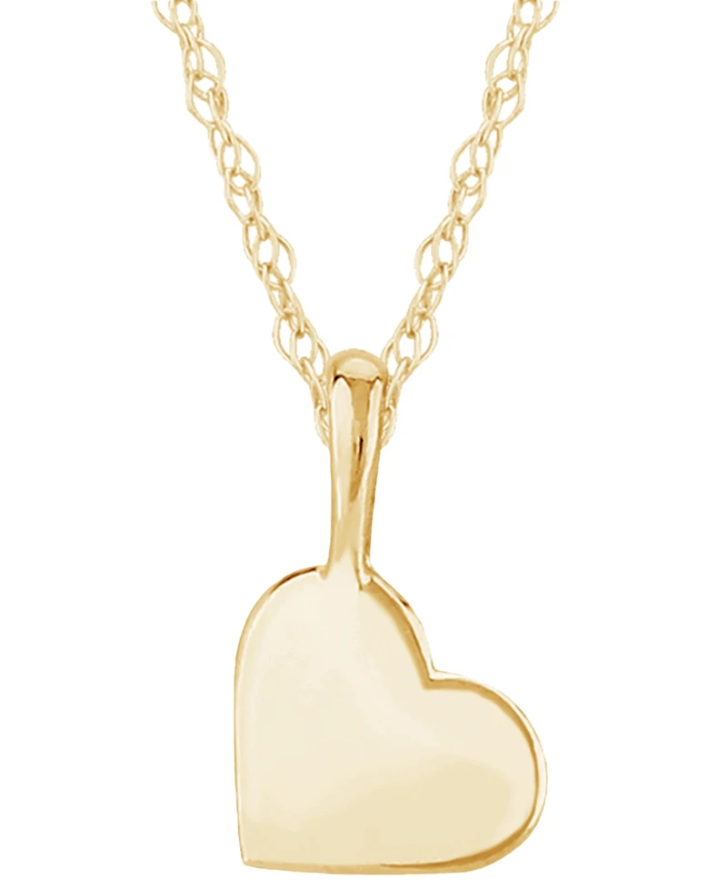 Macy's Heart Pendant Necklace in 14k Yellow Gold