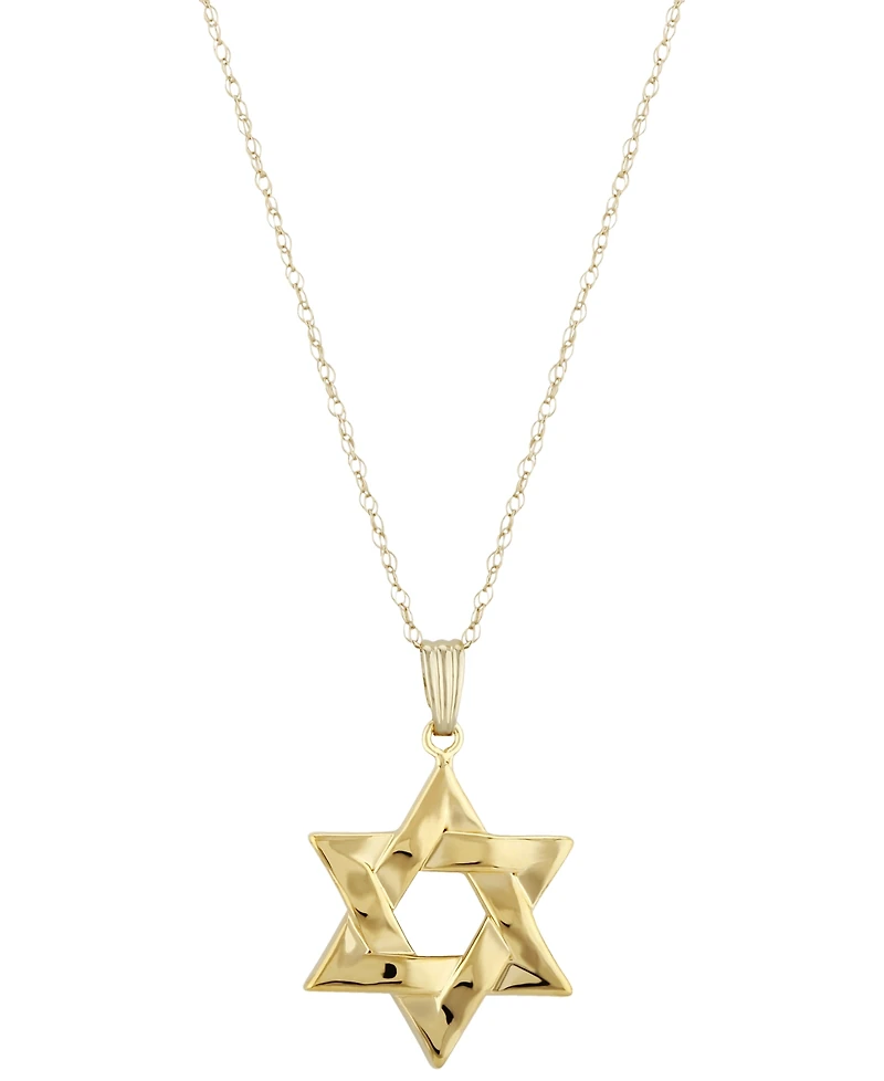 Macy's Star of David Pendant Necklace in 14k Yellow Gold