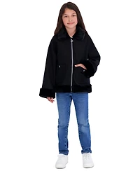 Michael Kors Toddler Girls' 2T-5T Midweight Faux Wool Jacket