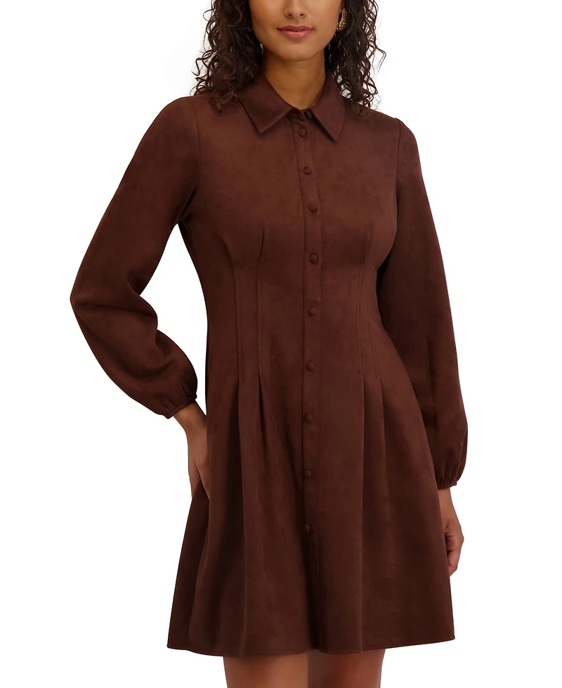 kensie Women's Long-Sleeve Dress