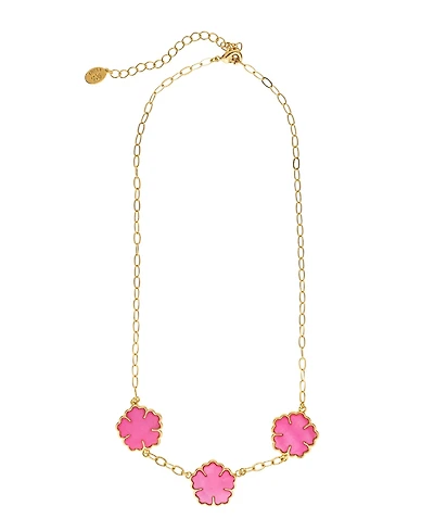 Rivka Friedman 18K Gold Plated Flower Station Necklace