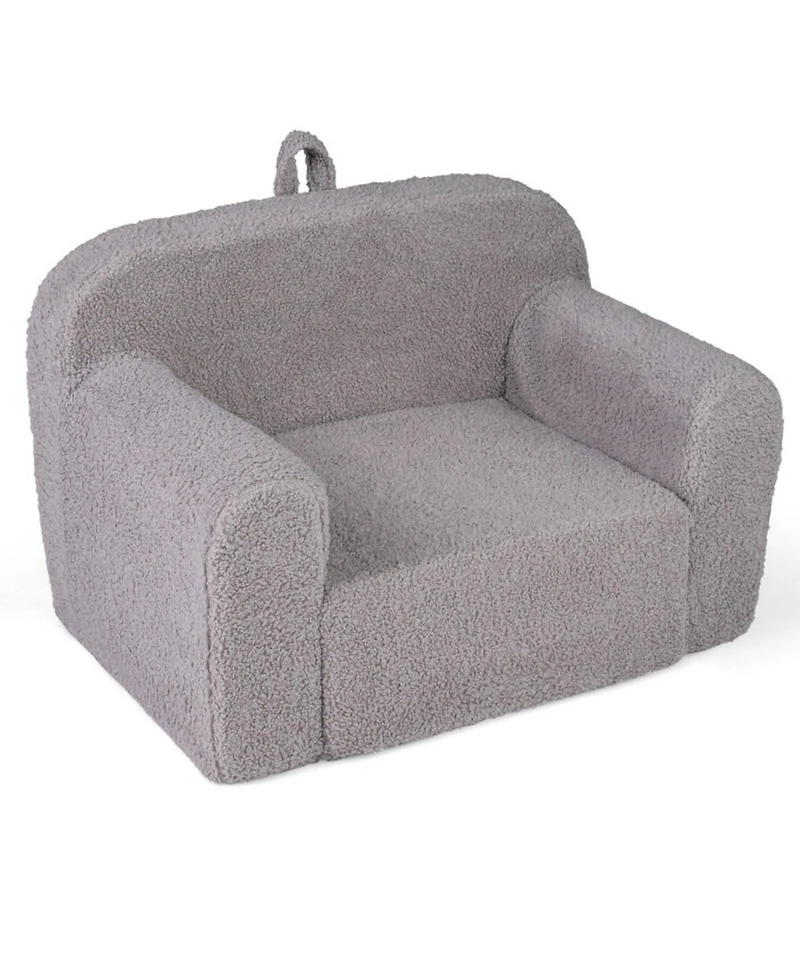 Sugift Portable Kids Toddler Sofa with Anti-Slip Base Teddy Fleece