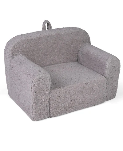 Sugift Portable Kids Toddler Sofa with Anti-Slip Base Teddy Fleece