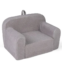 Sugift Portable Kids Toddler Sofa with Anti-Slip Base Teddy Fleece