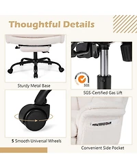 Sugift Ergonomic Cross Legged Big and Tall Executive Office Chair with Retractable Footrest