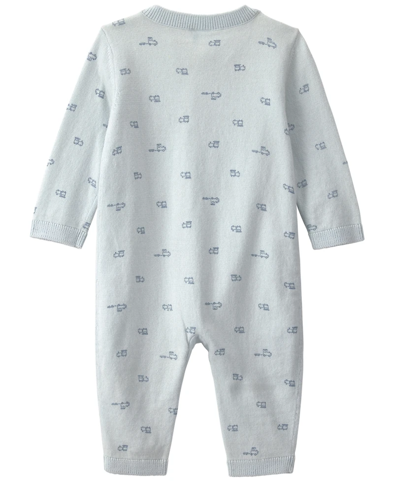 Carter's Baby Boys' Train 2-Way Zip Long-Sleeve Jumpsuit