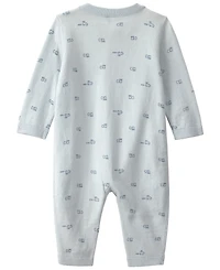 Carter's Baby Boys' Train 2-Way Zip Long-Sleeve Jumpsuit