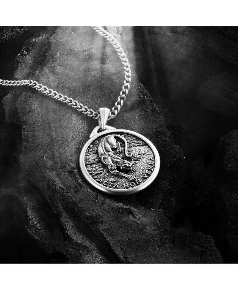 Vincero Men's Panther Pendant - Sterling Silver Necklace