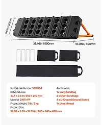 Hongge 37.4 x 9.8 in Dual Surface Soccer Rebound Wall Trainer