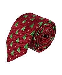 Trafalgar Men's Christmas Tie and Pocket Square Bundle