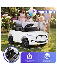Hongge 12V Kids Ride-On Suv with Remote Control & Led Headlights, 66-Lb. Capacity, Ages 3-8