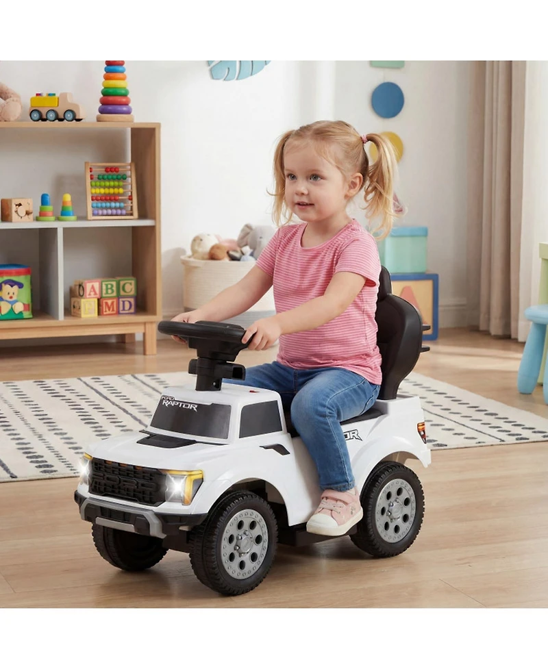 Hongge 3-in-1 Kids Ride-On Push Car with Led Lights and Under-Seat Storage, Ages 1.5-3