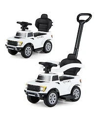 Hongge 3-in-1 Kids Ride-On Push Car with Led Lights and Under-Seat Storage, Ages 1.5-3