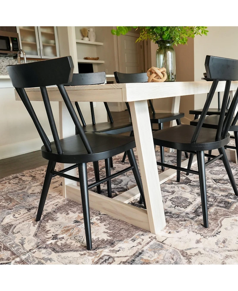 Plank+Beam Solid Wood Windsor Dining Chair Set of 4