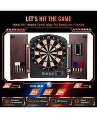 Hongge Electronic Dartboard Cabinet Set with Soft Tip Darts