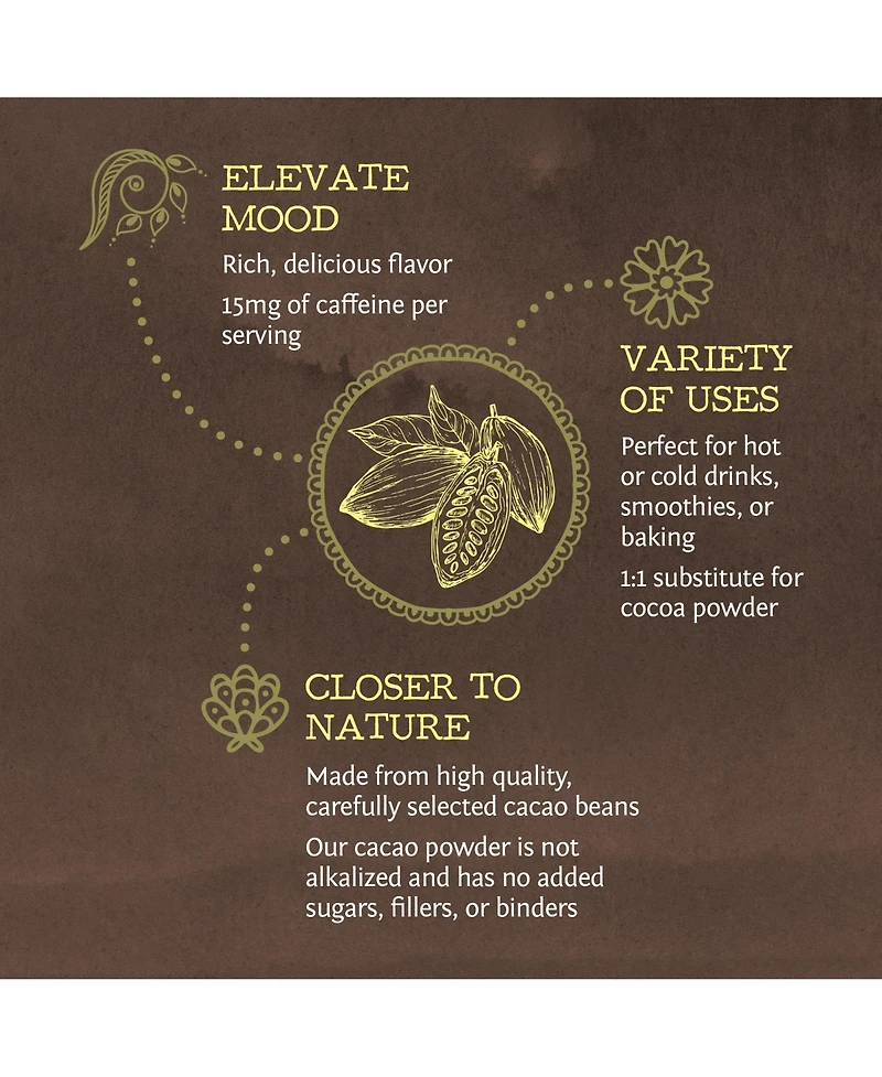 Sunwarrior Cacao Powder, Unsweetened Raw Cocoa for Baking and Smoothies, Non Gmo, 455 Gram