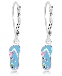 Chanteur Kids Flip-flop Hypoallergenic Earrings for Girls with Sterling Silver Leverbacks