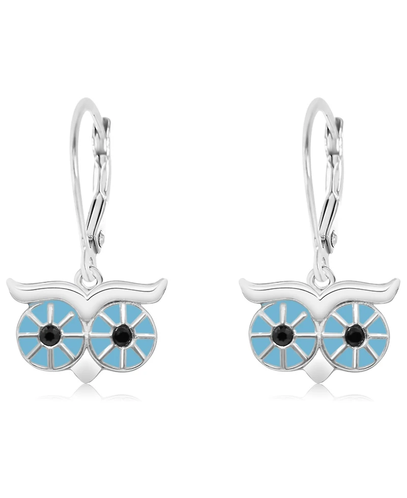Chanteur Kids Owl Hypoallergenic Earrings for Girls with Sterling Silver Leverbacks
