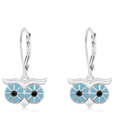 Chanteur Kids Owl Hypoallergenic Earrings for Girls with Sterling Silver Leverbacks