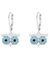 Chanteur Kids Owl Hypoallergenic Earrings for Girls with Sterling Silver Leverbacks