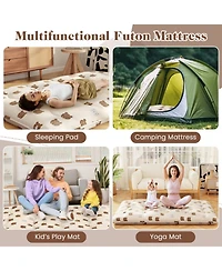 Sugift Full Size Foldable Futon Mattress with Washable Cover and Carry Bag