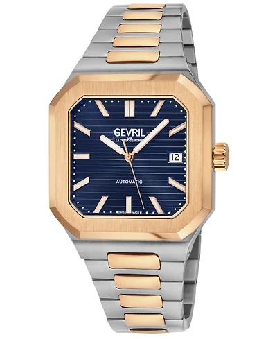 Gevril Men's Swiss Made Grand Concourse Swiss Automatic Two tone Stainless Steel Bracelet Watch