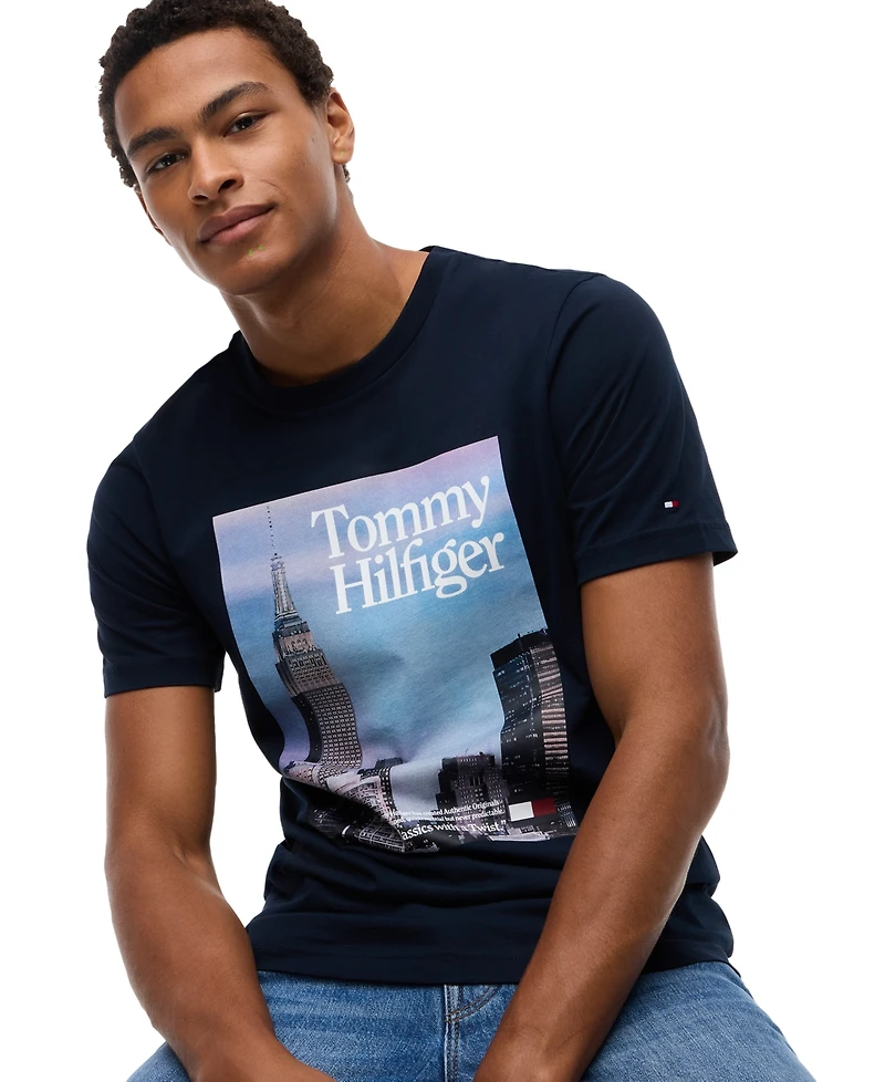 Tommy Hilfiger Men's Ny Landscape Photo T-Shirt
