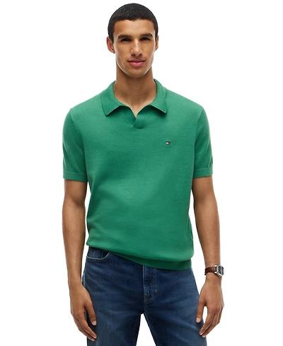 Tommy Hilfiger Men's Essential Cotton Johhny Collar Polo Shirt