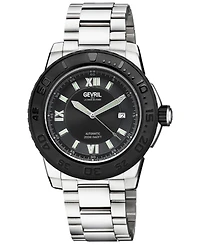 Gevril Men's Swiss Made Seacloud Swiss Automatic Silver Stainless Steel Bracelet Watch