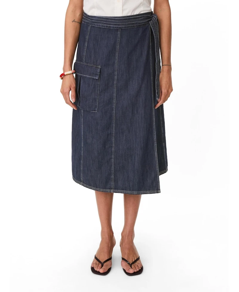 Masai Copenhagen women's MaSanchiana Mid-Rise Wrap Skirt